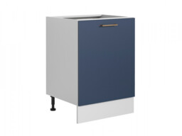 600mm Kitchen Base Unit Midnight Blue Cupboard Dark Navy Slab Door Cabinet - Nora - thumbnail 4