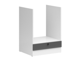 Kitchen Oven Housing Cabinet 600mm Modern Freestanding Unit 60cm Shaker Dark Grey - Junona - thumbnail 1