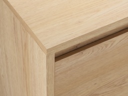 Narrow Chest of Drawers Slim Cabinet Handleless Storage Unit White Washed Oak Effect 47cm - Mana - thumbnail 4