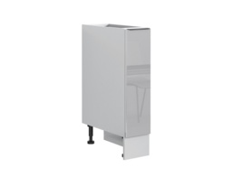 Kitchen Unit Pull Out Storage Basket Freestanding 200mm Cabinet Light Grey Gloss Base Cupboard - Star - thumbnail 4