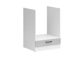 Kitchen Oven Housing Cabinet 600mm Modern Freestanding Unit 60cm Grey Gloss - Junona - thumbnail 1