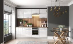 Kitchen Drawer Unit 600mm Cabinet Freestanding Base Storage Cupboard White High Gloss - Ella - thumbnail 2