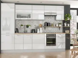 Kitchen Drawer Unit 600mm Cabinet Freestanding Base Storage Cupboard White High Gloss - Ella - thumbnail 3