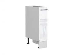 Kitchen Cupboard Pull Out Storage Basket Freestanding 200mm Unit White Gloss Base Cabinet – Ella - thumbnail 4