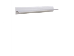 Wall Shelf Floating Book Shelf White Gloss Short Display Panel Modern Storage 105cm - Azteca - thumbnail 3