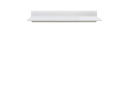 Wall Shelf Floating Book Shelf White Gloss Short Display Panel Modern Storage 105cm - Azteca - thumbnail 4