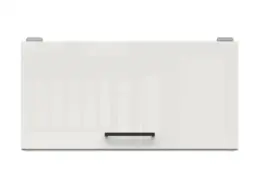 Kitchen Wall Unit 600mm Extractor Fan Housing Cabinet Lift Up Half Height Door White Chalk Gloss - Junona - thumbnail 4
