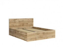 Modern Oak Finish Ottoman Euro 160cm King Size Bed Frame with Gas Lift Up Storage Compartment in Oak Wotan - Tetrix - thumbnail 3