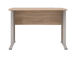 Home Office Desk 100cm Aluminium Framework Metal Leg Modern Scratch Resistant Sonoma Oak Effect - BRW OFFICE