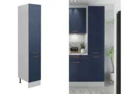 400mm Larder Unit Midnight Blue Tall Kitchen Cupboard Slim Narrow Pantry Cabinet Dark Navy Storage - Nora - thumbnail 1