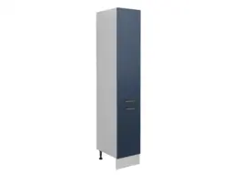 400mm Larder Unit Midnight Blue Tall Kitchen Cupboard Slim Narrow Pantry Cabinet Dark Navy Storage - Nora - thumbnail 3