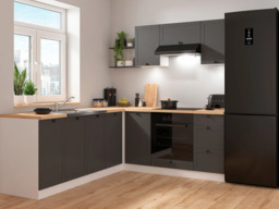 Kitchen Wall Cabinet 500mm Unit Modern Cupboard 50cm 1 Door Shaker Dark Grey - Junona - thumbnail 3
