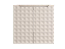 Vanity Unit Without Basin Beige 2 Door Storage Bathroom Cabinet Wall Hung Floating - Luxor - thumbnail 4