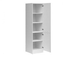 Tall Larder Kitchen Cabinet Pantry 500mm Freestanding Cupboard Unit 50cm Right Grey Gloss - Junona - thumbnail 3