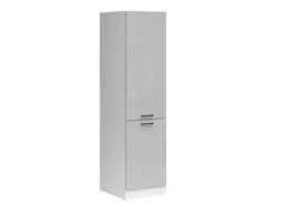 Tall Larder Kitchen Cabinet Pantry 500mm Freestanding Cupboard Unit 50cm Right Grey Gloss - Junona - thumbnail 2
