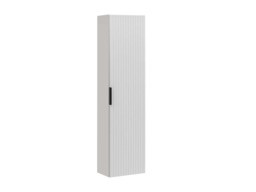 Tall Bathroom Cabinet White Slim Narrow Storage Unit Ribbed Fluted Door Floating Furniture - Adel - thumbnail 5