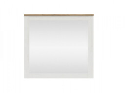 Square Wall Mirror Scandi Hallway Framed Mirror 90cm x 96cm White Pine / Oak Washed Effect Shabby Chic - Loksa - thumbnail 3