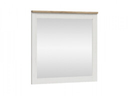 Square Wall Mirror Scandi Hallway Framed Mirror 90cm x 96cm White Pine / Oak Washed Effect Shabby Chic - Loksa - thumbnail 4