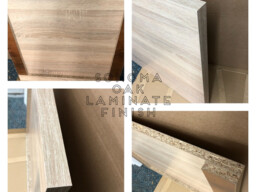Kitchen Corner Cabinets Set of 12 Base Wall Larder Units L Shaped 480cm Wenge / Sonoma Oak Effect - Junona - thumbnail 4