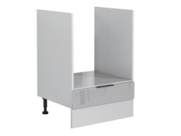 Kitchen Cabinets Cupboards 8 Unit DIY Set with Oven Housing 240cm Light Dove Grey Gloss - Star - thumbnail 4