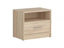 Bedside Cabinet Modern 1 Drawer Side Table Sonoma Oak Light Wood Effect - Nepo - thumbnail 1