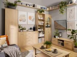 Bedside Cabinet Modern 1 Drawer Side Table Sonoma Oak Light Wood Effect - Nepo - thumbnail 4