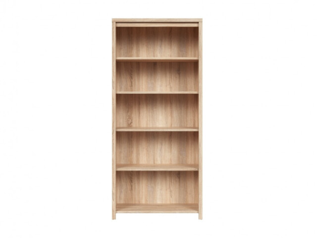Modern Bookcase Open Shelf Cabinet Tall Shelving Unit Sonoma Oak Light Wood Effect Finish - Kaspian - image 1