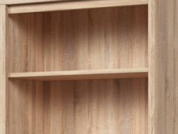Modern Bookcase Open Shelf Cabinet Tall Shelving Unit Sonoma Oak Light Wood Effect Finish - Kaspian - thumbnail 4