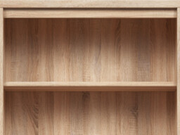 Modern Bookcase Open Shelf Cabinet Tall Shelving Unit Sonoma Oak Light Wood Effect Finish - Kaspian - thumbnail 3