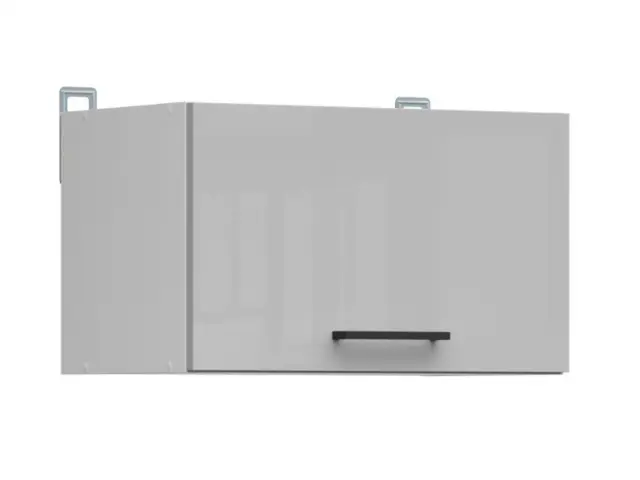 Kitchen Extractor 500mm Housing Lift Up Door Wall Cabinet 50cm Unit Grey Gloss - Junona - image 1