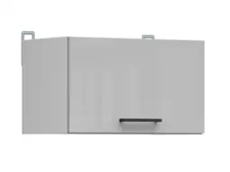 Kitchen Extractor 500mm Housing Lift Up Door Wall Cabinet 50cm Unit Grey Gloss - Junona - thumbnail 1