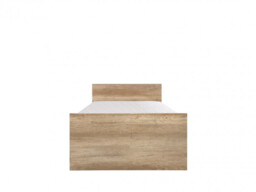 Single Ottoman Storage Bed Side Lift Up Daybed with Bed Frame and Mattress Oak Effect Finish - Malcolm - thumbnail 4
