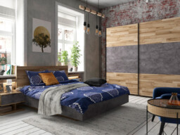 Sideboard with Drawers Modern Storage Cabinet 140cm Light Oak Grey Living Room Bedroom Unit - Arica - thumbnail 2