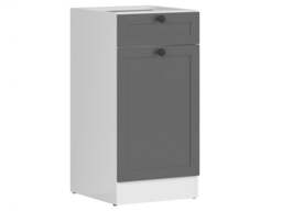 Kitchen Cabinet Set Modern Freestanding Cupboards 7 Units 230cm Complete DIY Set Shaker Dark Grey - Junona - thumbnail 4