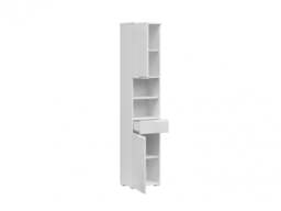 Tall Bathroom Cabinet Storage Drawer Unit Freestanding Slim Narrow Tallboy Modern White Gloss - Spice - thumbnail 4