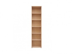 Tall Bookcase Open Shelf Cabinet Slim Shelving Unit Modern Sonoma Oak Effect Office Study Furniture - BRW OFFICE