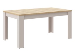 Extendable Dining Table Beige and Light Oak 4 6 8 10 Seater Extending 160cm to 240cm – Net - thumbnail 3