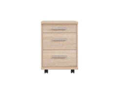 Mobile Pedestal Drawers Storage Unit Home Office Furniture Modern Sonoma Oak Effect - BRW Office - thumbnail 2