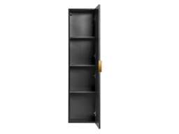 Bathroom Furniture Set Black Drawer Cabinets 1200mm Countertop Sink Basin Tall Wall Unit - Adel - thumbnail 6