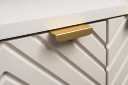 800mm Vanity Unit with Basin Countertop Bathroom Cabinet Wall Hung Fluted Cashmere Beige - Cara - thumbnail 2
