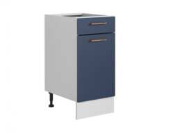 Kitchen Cabinets Set 5 Midnight Blue Units Complete Cupboards DIY 180cm Navy Small Package - Nora - thumbnail 6