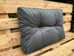Pallet Sofa Cushion Garden Outdoor DIY Corner Back Bench Pillow Tufted Black Velvet - Euro - thumbnail 2
