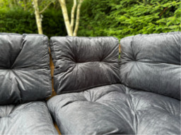 Pallet Sofa Cushion Garden Outdoor DIY Corner Back Bench Pillow Tufted Black Velvet - Euro - thumbnail 3