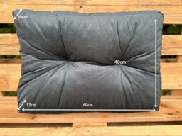 Pallet Sofa Cushion Garden Outdoor DIY Corner Back Bench Pillow Tufted Black Velvet - Euro - thumbnail 4
