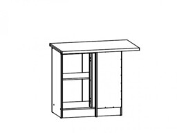 Corner Kitchen Cabinet 1000mm Base Unit 100cm Right L Shaped Grey and White Gloss Modern Free Standing - Junona - thumbnail 3