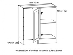 Corner Kitchen Cabinet 1000mm Modern Freestanding Base Unit 100cm Left Light Grey Gloss - Junona - thumbnail 4