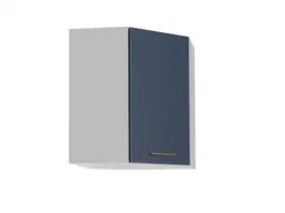 Corner Wall Unit Kitchen L Shaped Cabinet Midnight Bkue 600mm Cupboard Dark Navy Slab Door - Nora - thumbnail 4