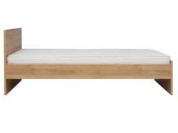 Modern 90cm Euro Single Bed Frame with Headboard and Solid Wood Slats Riviera Oak Effect - Balder - thumbnail 2
