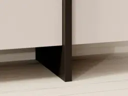 TV Stand Beige Lowboard Sideboard Storage Cabinet Media Entertainment Unit 160cm Handleless Cashmere Doors - Kiznie - thumbnail 3