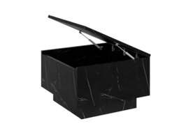 Black Marble Coffee Table Black Marble Effect Lift Up Storage Lamp Table - Moon - thumbnail 4